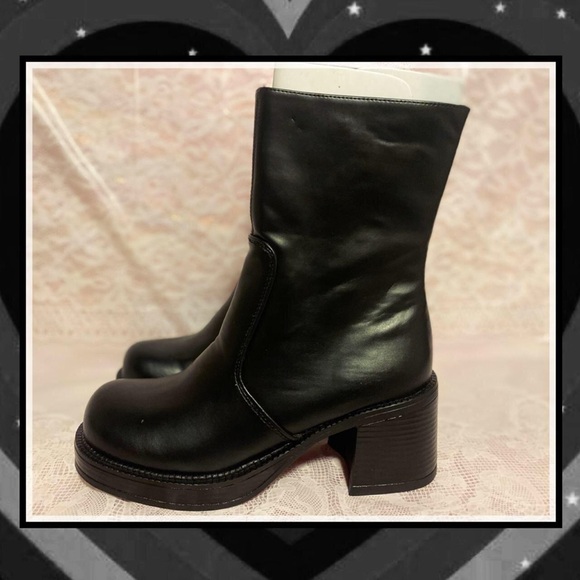 Vintage 90s Chunky Platform Boots - Picture 3 of 3